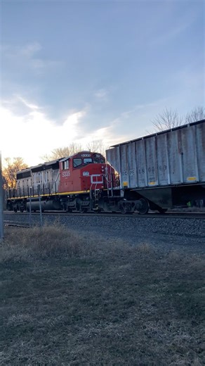 CN SD40-2 #locomotive leads a #train long-hood-forward
