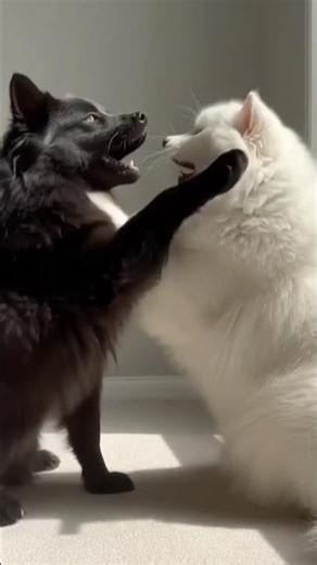 🐱😼 Epic Cat vs Dog Fight 🐶💥 | Funny Animals Slap Battle 😂 | Cat Protects Its Territory! 😹🔥 #Shorts