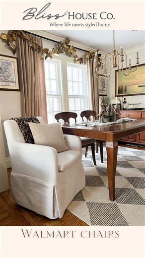 Run & comment CHAIR for link! My best selling swivel dining chairs are back in stock! They’re comfortable and easy to clean. Trust me I have two boys, and they have stood the test of time with all of their messes. Plus, they worked so well with my traditional dining table. They are a total must! #hyggehome #modernvintagehome #nancymyersinteriors #transitionalstyle #fairportinteriordesigner #hyggehome #walmartfinds #walmartpartner | The Bliss House Co.