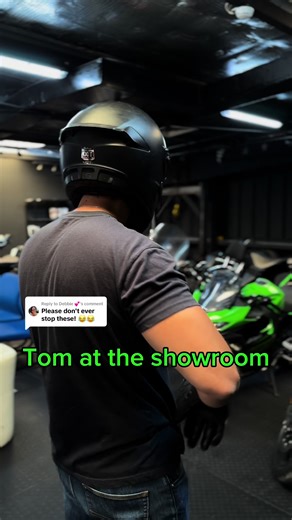 Replying to @Debbie 💕 POV beginners at the showroom buying their first bike #moto #motorcycle #beginnerrider #h2r #bikelife #etmatrix