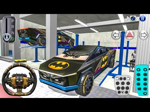 New BATMAN Tesla car in Auto Repair Shop - 3D Driving Class 2026 - Car Game Android iOS Gameplay