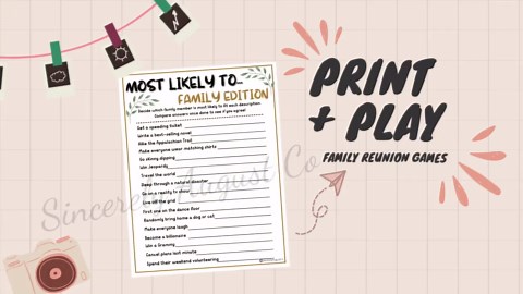Family Reunion Game: MOST LIKELY TO, Printable Activity (digital Download) - Etsy