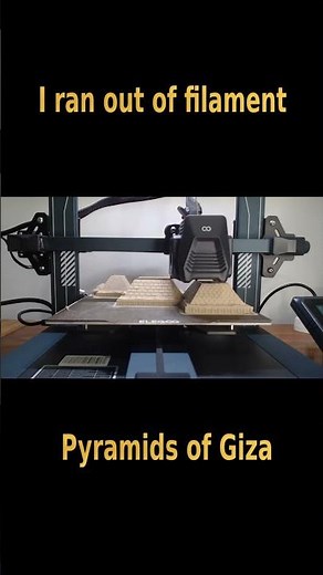 3D Printing the Pyramids of Giza — Filament Runout Failure
