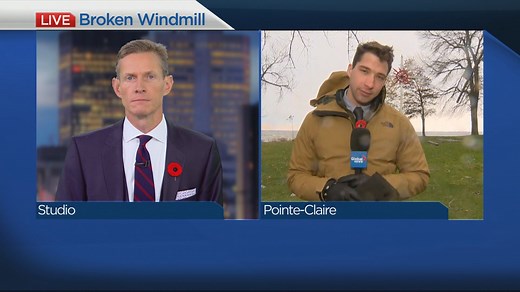 Historic windmill broken