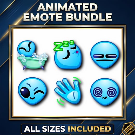 Mega Pack 50 Animated Alien Emotes | Extraterrestrial GIF Emotes for Twitch, Kick, Discord | Sci-fi UFO Streamer Graphics | Instant Download - Etsy