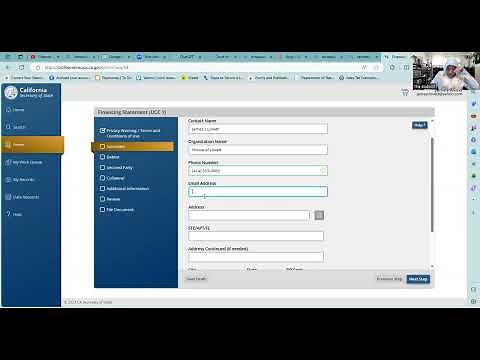 How to File a UCC 1 in CA: Step by step filing of a UCC via California Secretary of State
