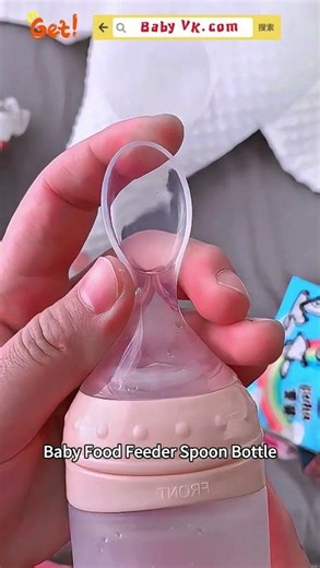 Tired of Holding a Bowl and Spoon? Baby Food Feeder Spoon Bottle Makes Feeding Easy 👶