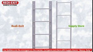 Fire Escape Ladder Steel Ladder for Egress Basement Window Well Covers, 50 Feet