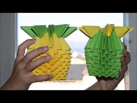 DIY - ANANAS ORIGAMI 3D - FRUIT