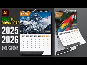 2025 - 2026 Free Wall Calendar Template Download For (Illustrator Template )