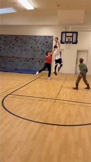 Poster Dunk On Mini Hoop 2v2 🔥🏀 #basketball #edit #nba #swish #swishswish #basketballjunkie