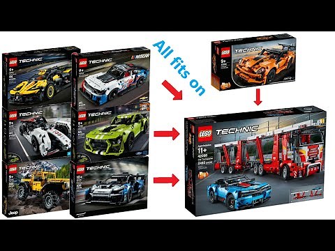 ALL LEGO Technic Cars that fits on the 42098 Car Transporter Compilation/Collection Speed Build