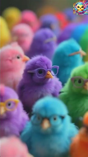 Colorful Chick Melt Your Heart 🐥🌈 #birds #adorablechicks #chicks