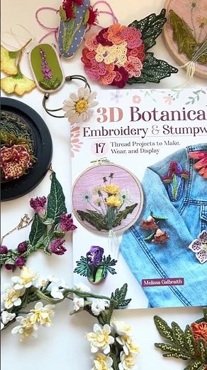 Pre-Order- 3D Botanical Embroidery & Stumpwork: 17 Thread Projects to Make, Wear, and Display
