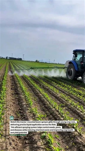 High-Clearance Crop Sprayer in Action! #CropSpraying #SmartFarming #TractorLife