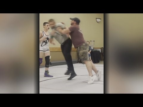 VIDEO: Man shoves referee to ground during wrestling match in Concord