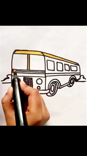 Bus Colouring #viralshorts #trendingshorts #youtubeshorts #art #colouring #easy
