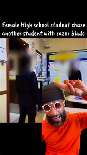 ⛔️ 😳 Denby High school girl chase another classmate around the school with a 🔪) the rage in this lil girl just left me speechless 😶 #Denbyhighschool #detroithighschool #Lawlessness #wemakingdiscipleshgg | ChoSon Taylor