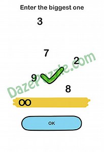 Brain Out Level 107 (Updated) Enter the biggest one Answer