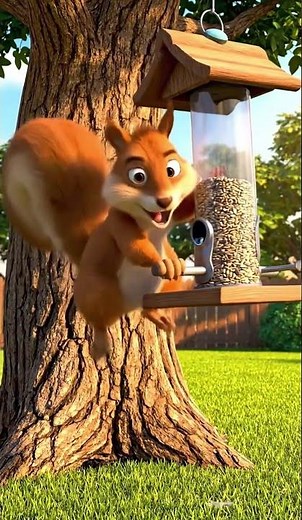 This squirrel is a genius! 🤯 #shorts