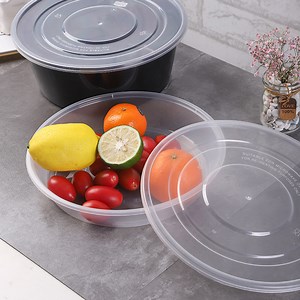 [Hot Item] Colorful Large Clear Plastic Bowls Disposable Wholesale Plastic Bowl Round Clear Take Away Plastic Bowl with Lid