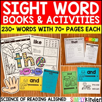 Sight Words Practice, Activities, Worksheets, Books, Kindergarten & First Grade