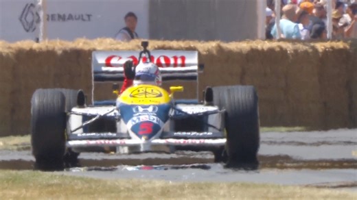 Nigel Mansell in a #Williams FW11. This stunning combination - which won five grand prix in 1986 - once struck fear into the hearts of every #F1 driver on the grid. But on the #FOS Hill it simply puts a gigantic smile on all our faces! | Goodwood Festival of Speed