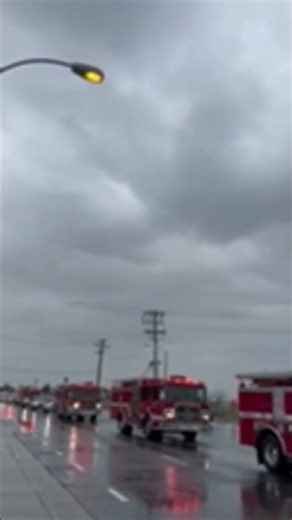 LLOD procession for RivCo/#calfire #firefighter Engineer Danny Cook 12/31/2025 #perris