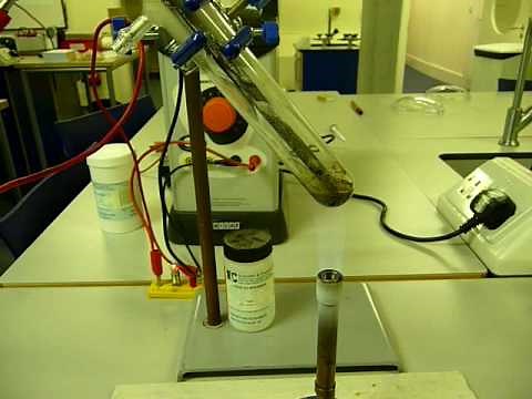 Electrolysis of lead(II) bromide outside a Fume Cupboard