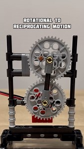Rotational to Reciprocating Motion #mechanism #mechanical #lego #technic #legotechnic #diy #legomechanism #mechanisms #rotary #motion #mechanicalengineering #legotechnicmoc #engineering #satisfying #satisfy #educational | Bricks Master Builders