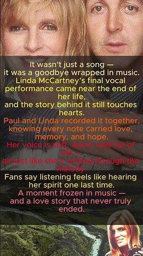 The Emotional Story Behind Linda McCartney’s Final Song 🎶💔 #LindaMcCartney #PaulMcCartney