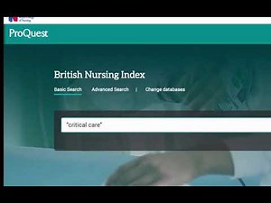 British Nursing Index (BNI) Introduction