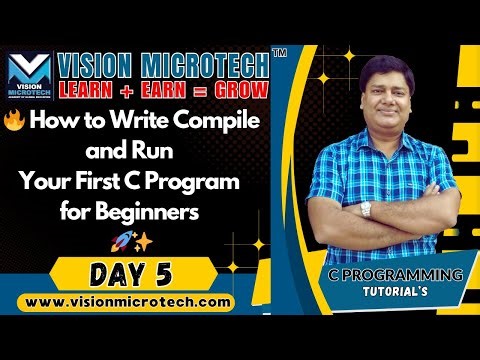 🔥 How to Write Compile and Run Your First C Program for Beginners 🚀✨