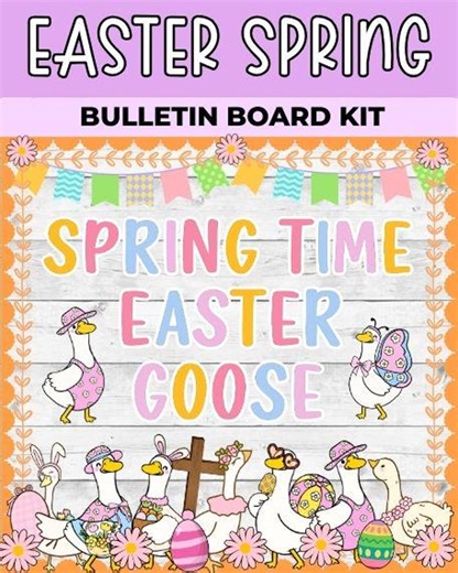 Easter Bulletin Board Decorations, Spring Classroom Decor (printable) - Etsy