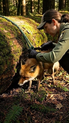 This fox had a ROPE wrapped around its neck #shorts