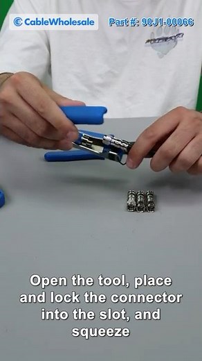 How to terminate coax cable using compression connectors #shorts #howto #technician