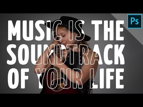 Place text behind a subject with an outline | PHOTOSHOP TUTORIAL - TEXT EFFECT