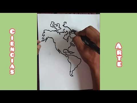 Cómo dibujar el mapa de América,fácil y rápido