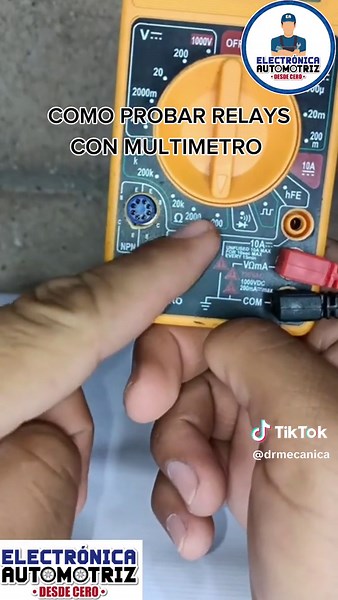 cómo probar relays con multimetro #electronicaautomotriz #cursodemecanica #mecanicaautomotriz #autoelectronicatv