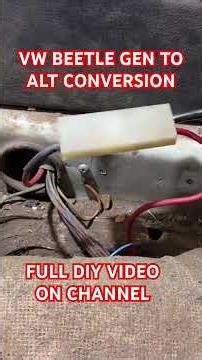 VW BEETLE GENERATOR TO ALTERNATOR CONVERSION- FULL VIDEO ON CHANNEL #sladesbeetle #vwbeetle