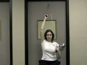 Thera-Band Pulley: Shoulder Flexion motion (sitting)