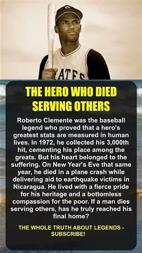 A HERO BEYOND THE DIAMOND: Roberto Clemente #RobertoClemente #BaseballHero