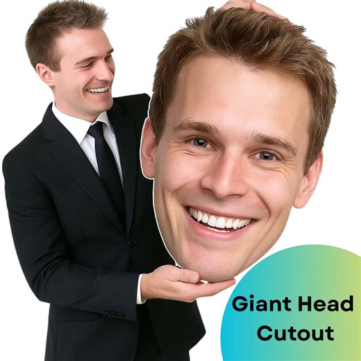 Custom Big Head Cutout, Customize Giant Fat Heads, Custom Photo, Fun Fathead Cardboard, Face on a Stick, Multi-packs, From 6'' to 36'' Tall - Etsy