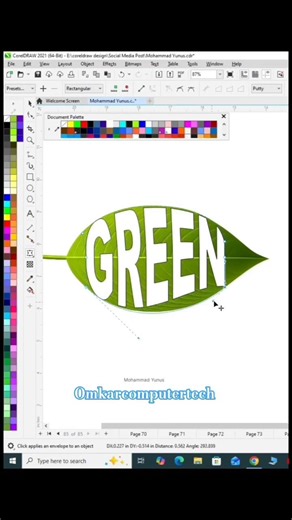 Typography effect in coral Draw #typography #coraldraw #learning #computer #2026 #trend #viral #edit