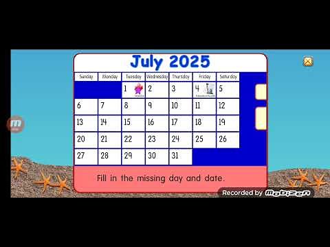 Starfall Calendar July 2025