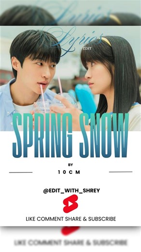 Spring Snow – 10cm | Soft Korean Aesthetic Edit | Trending Short #shorts #kdrama #lovelyrunner