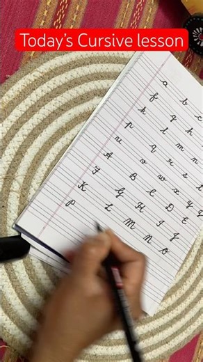 Today’s cursive lesson is here🤗 learn cursive writing and improve your handwriting😎 #cursivesmall