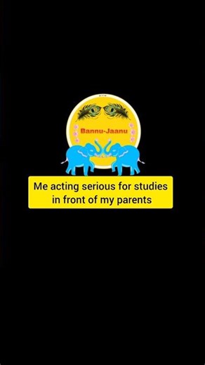 Me acting serious about studies in front of my parents 😭📚🎭