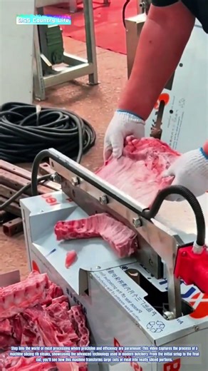 Precision Cutting: Machine Slicing Rib Steaks
