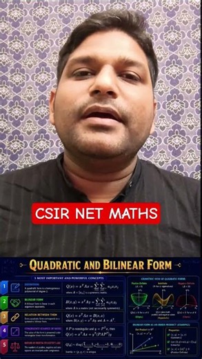 Quadratic Form | Linear Algebra | CSIR NET & GATE | IFAS